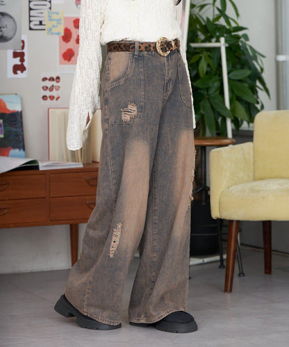 【neutral by ciaopanic】復古風寬鬆牛仔褲