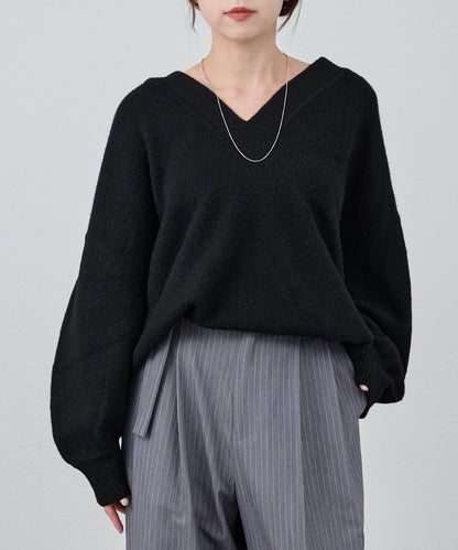 《@kanako_iki聯名配色》波浪領針織衫