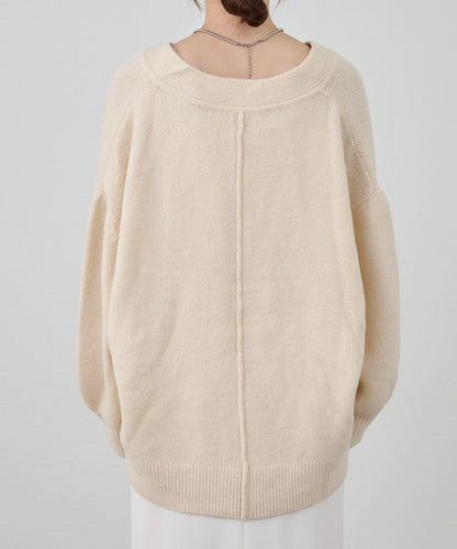 《@kanako_iki聯名配色》波浪領針織衫