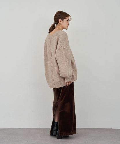 《@kanako_iki聯名配色》波浪領針織衫