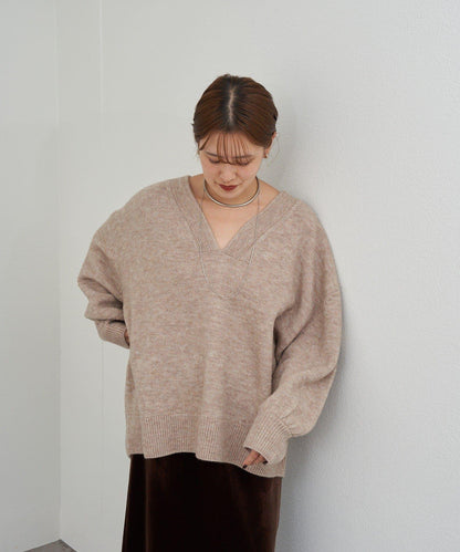 《@kanako_iki聯名配色》波浪領針織衫