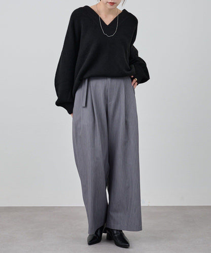 《@kanako_iki聯名配色》波浪領針織衫