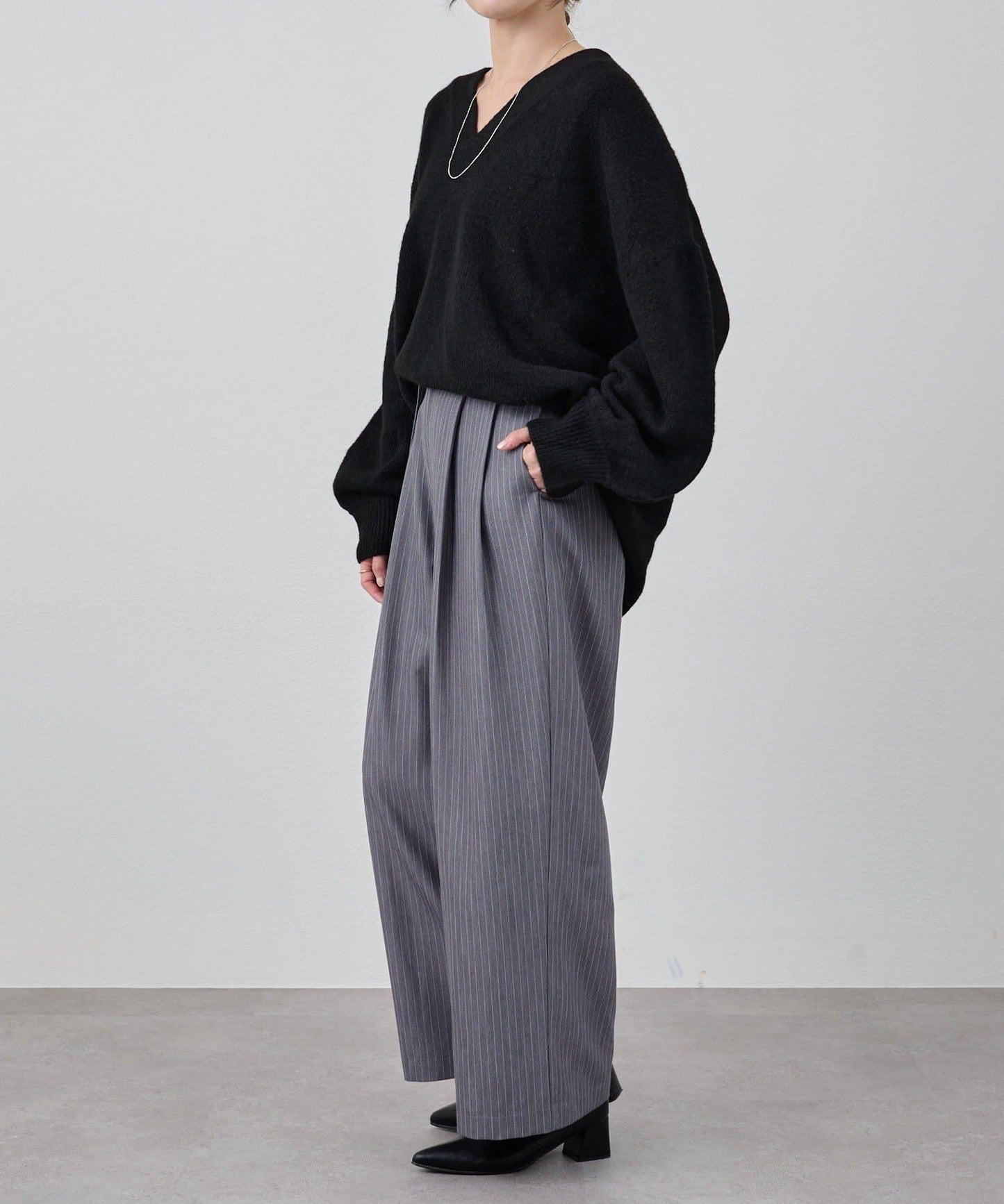 《@kanako_iki聯名配色》波浪領針織衫