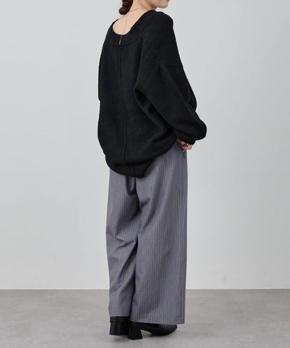 《@kanako_iki聯名配色》波浪領針織衫