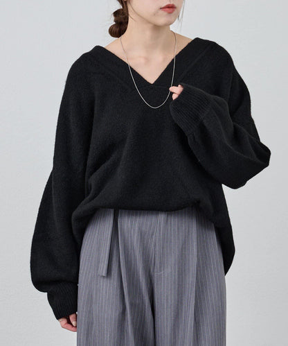 《@kanako_iki聯名配色》波浪領針織衫