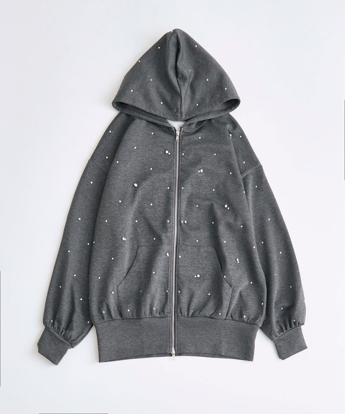 亮片拉鍊連帽衫