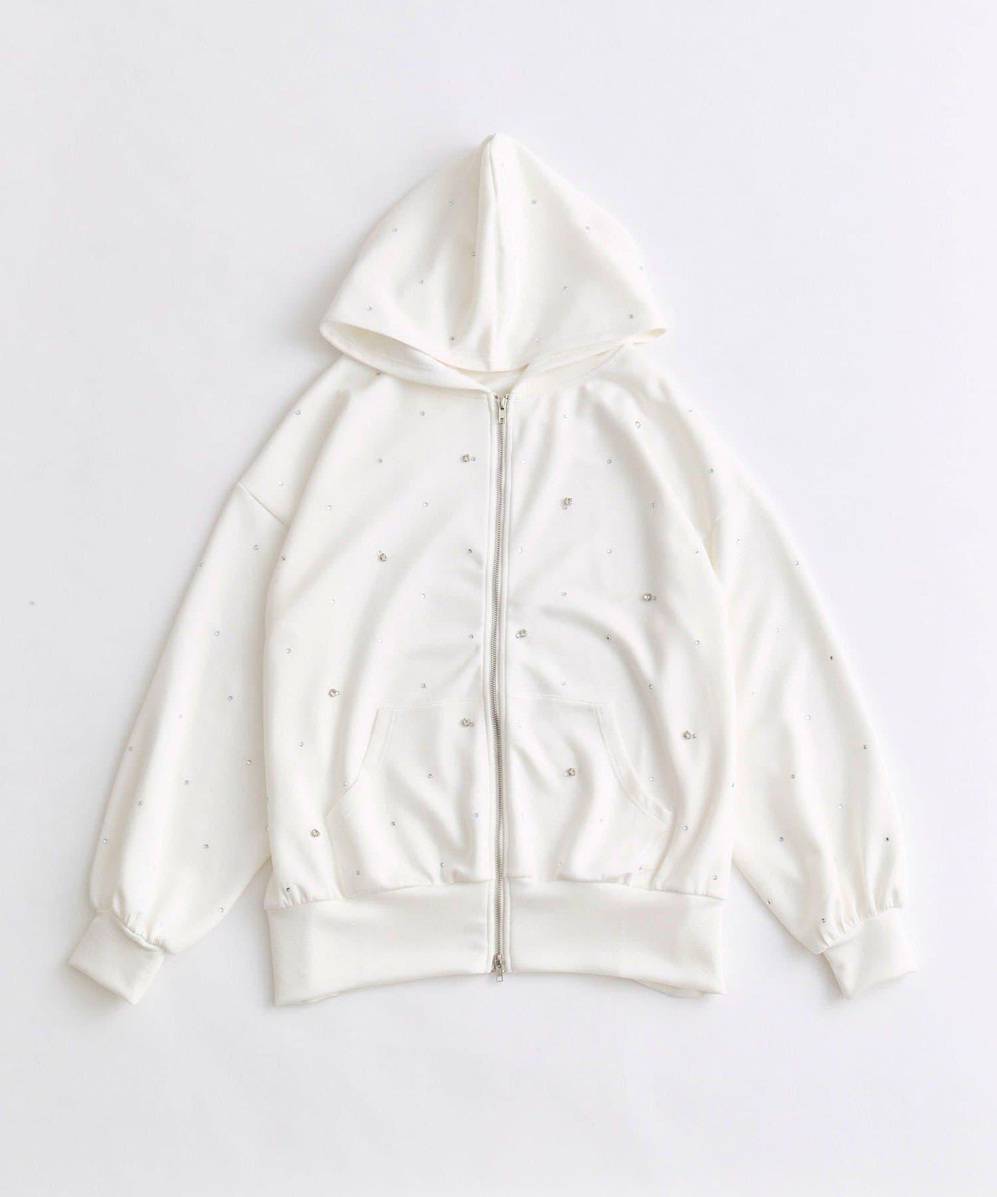 亮片拉鍊連帽衫