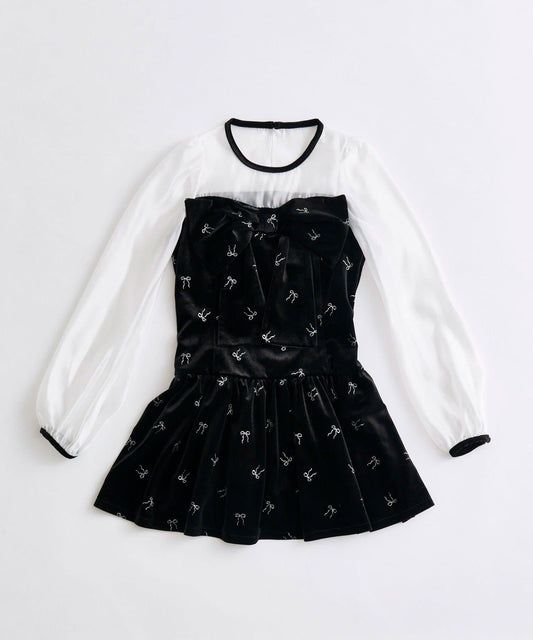 Twinkle蝴蝶結迷你連衣裙