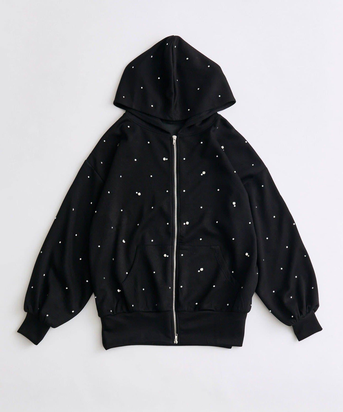 亮片拉鍊連帽衫