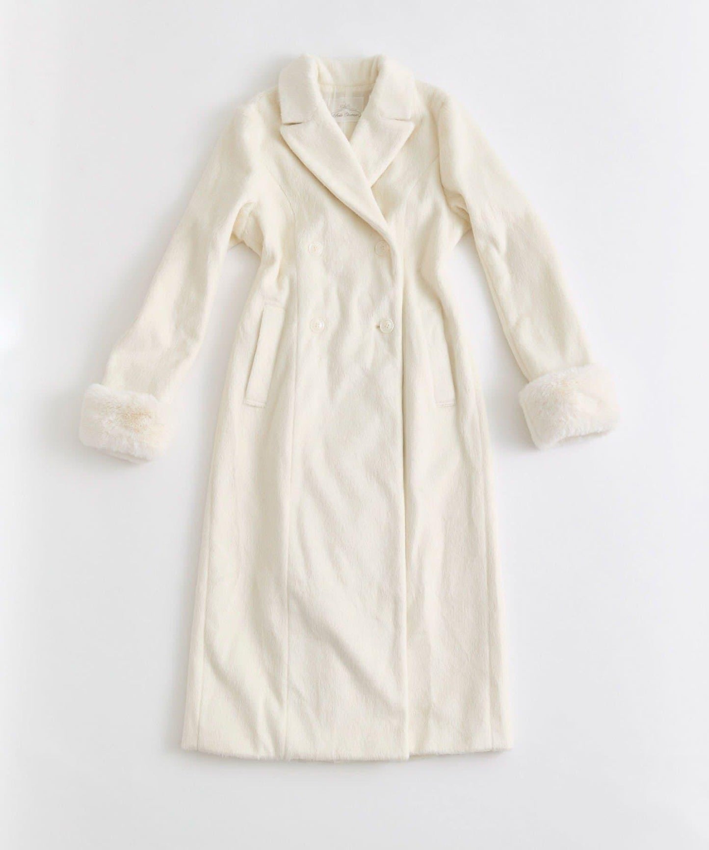 【Belle Charme】修身腰部毛絨裝飾大衣