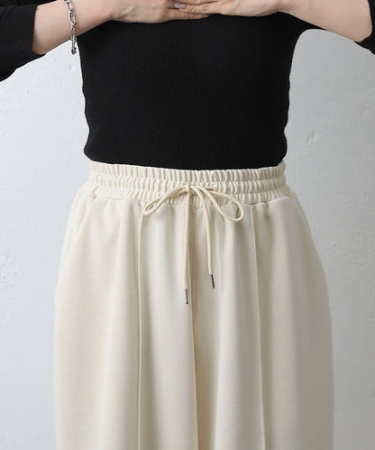 中縫針織寬腿褲