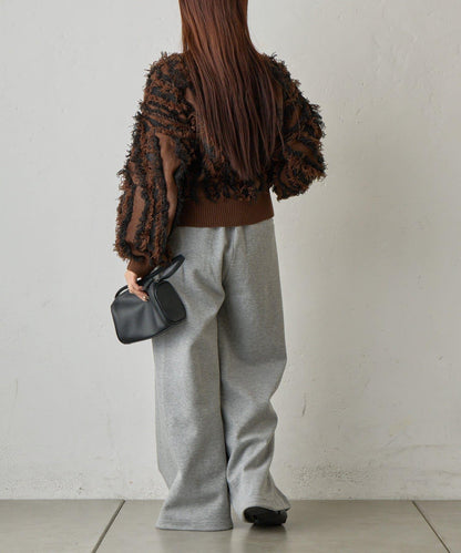 流蘇提花針織套頭衫