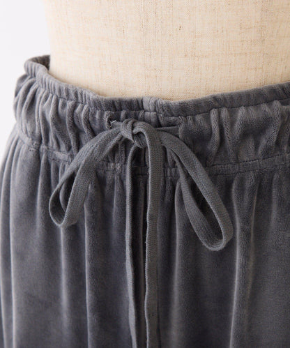 【可成套搭配】側邊蕾絲天鵝絨蝴蝶結長褲