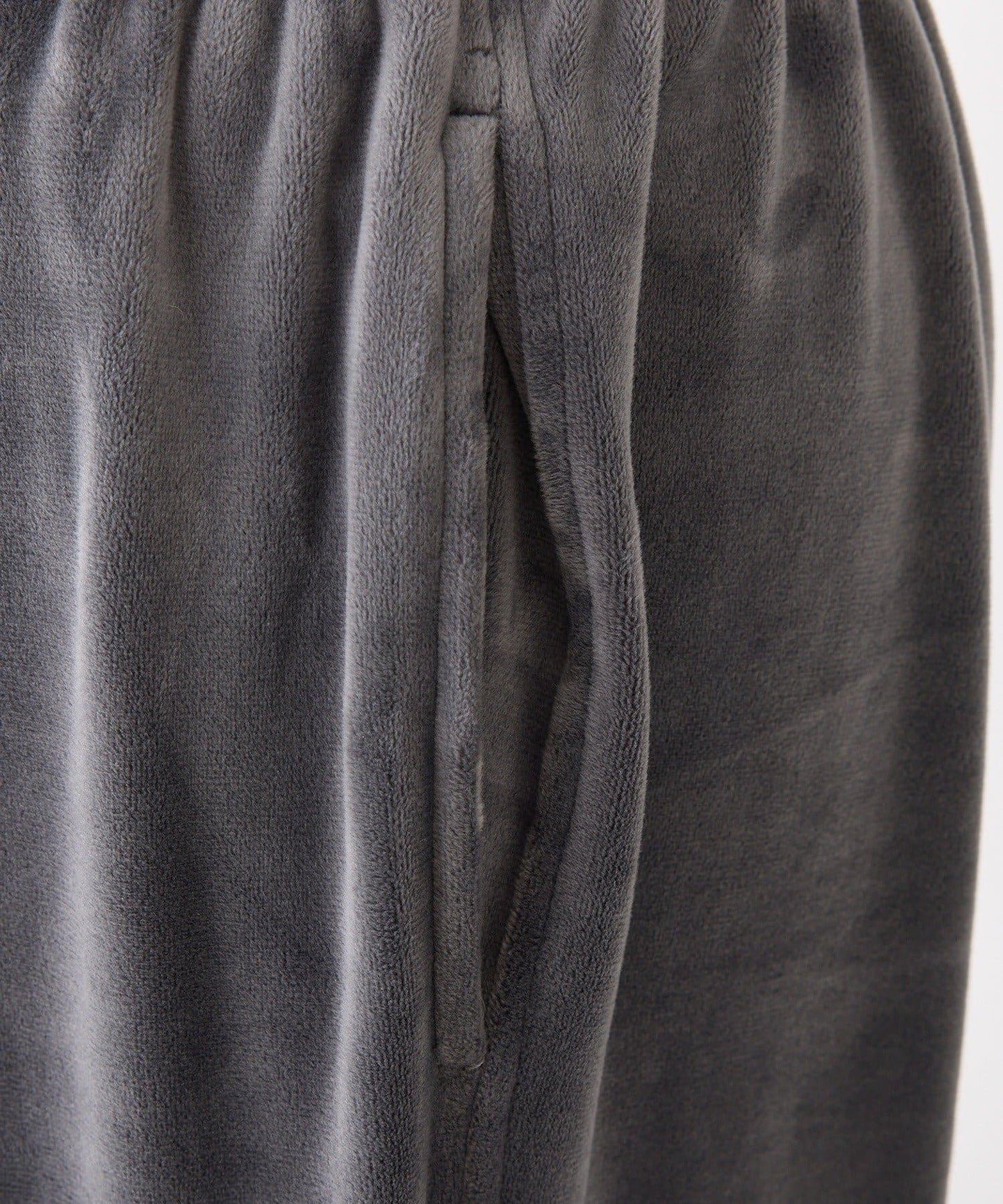 【可成套搭配】側邊蕾絲天鵝絨蝴蝶結長褲