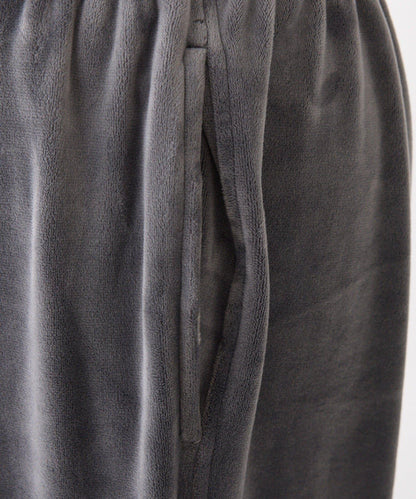 【可成套搭配】側邊蕾絲天鵝絨蝴蝶結長褲