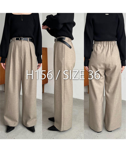 【有小個子尺碼】不對稱腰帶套裝褲