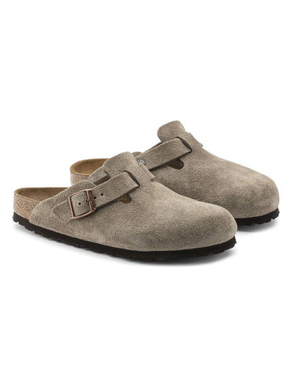 BIRKENSTOCK/BOSTON/麂皮皮革 - 淺褐色