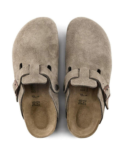 BIRKENSTOCK/BOSTON/麂皮皮革 - 淺褐色