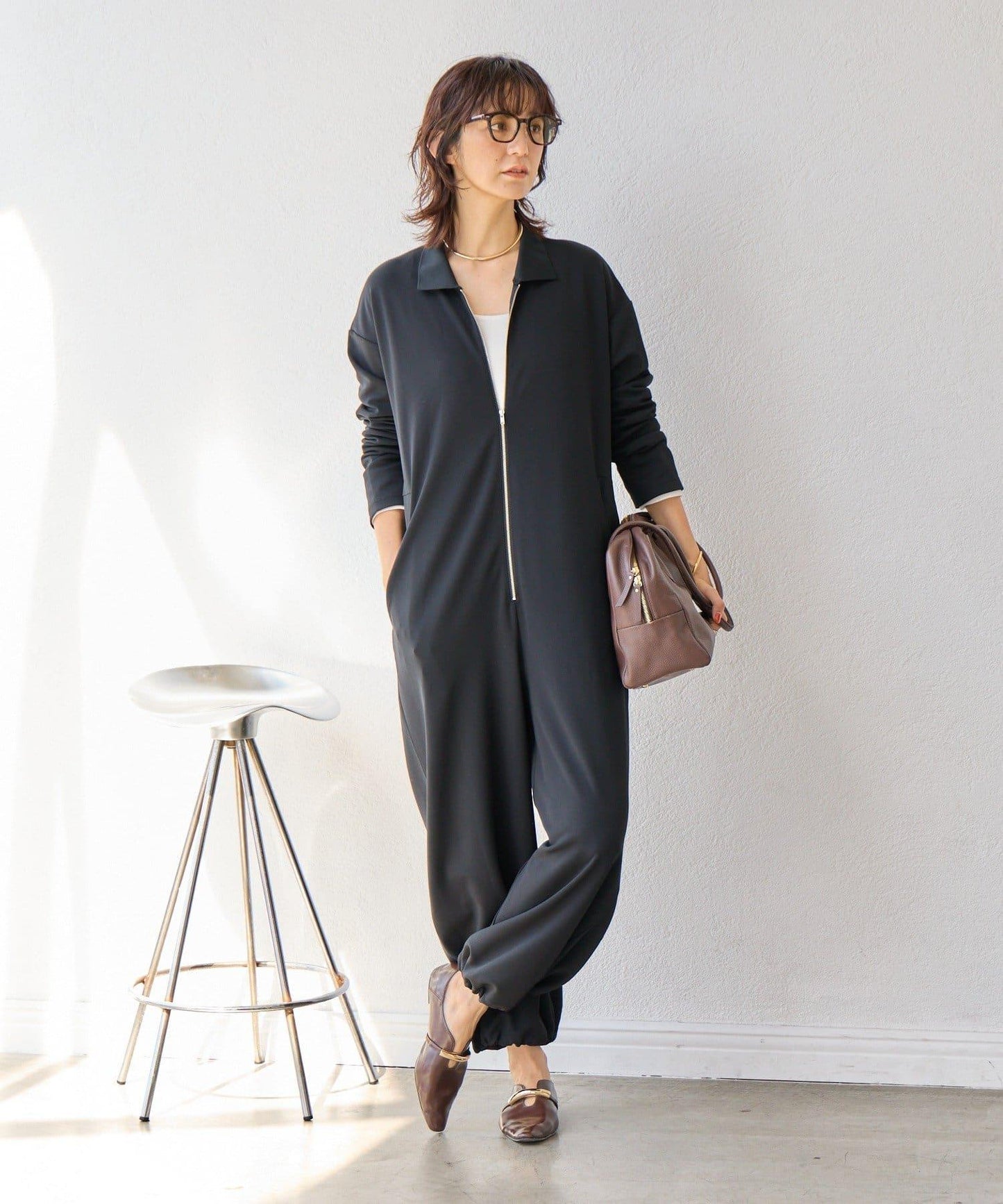 【舒適穿著】翻領連體衣