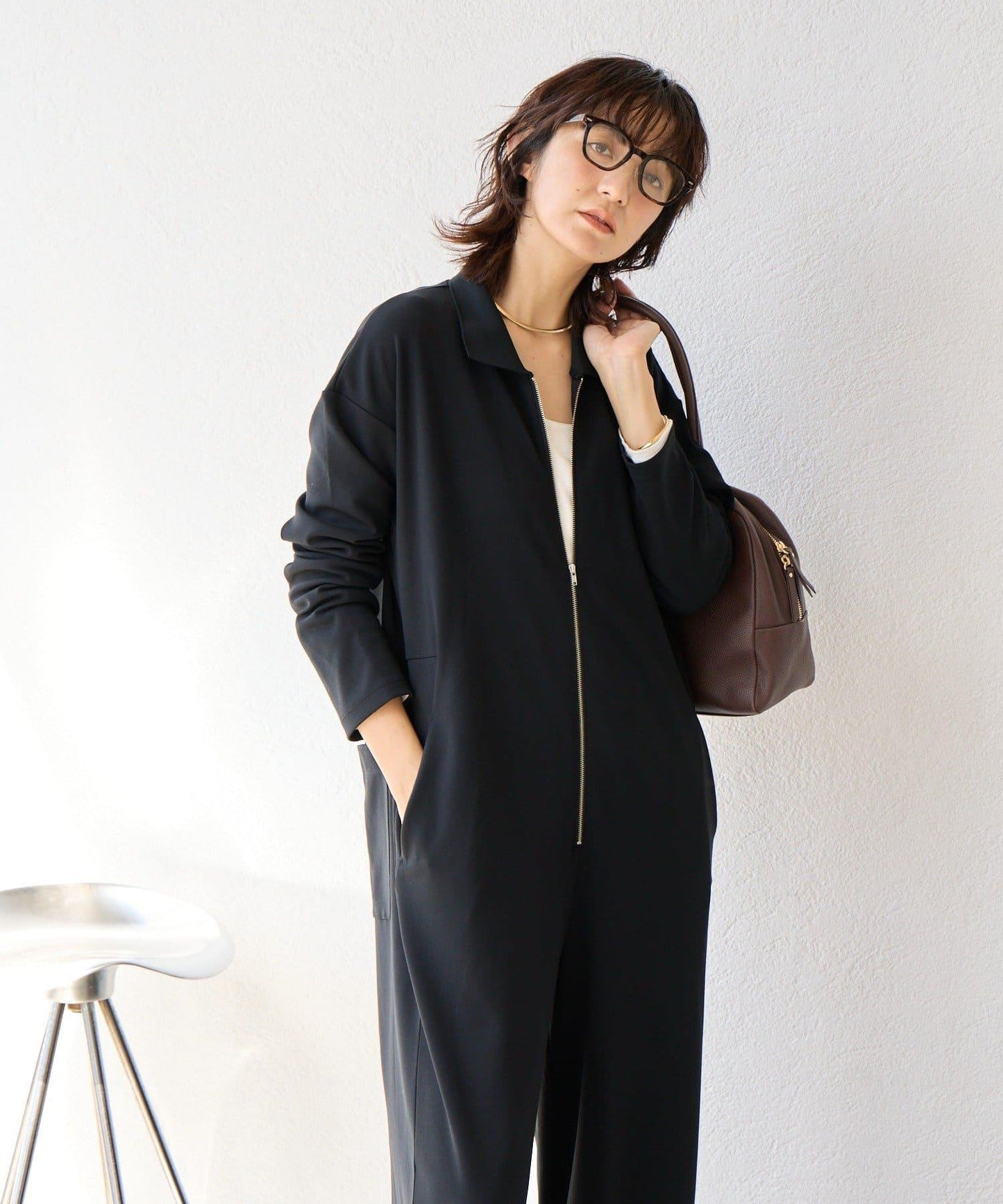 【舒適穿著】翻領連體衣