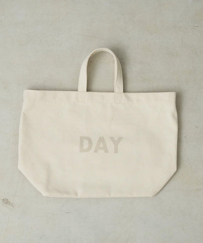 帆布植絨字母托特包