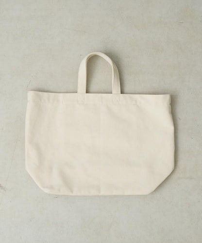 帆布植絨字母托特包
