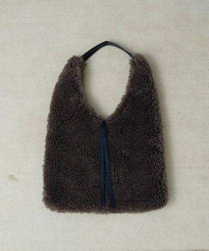 仿羊羔絨三角形包