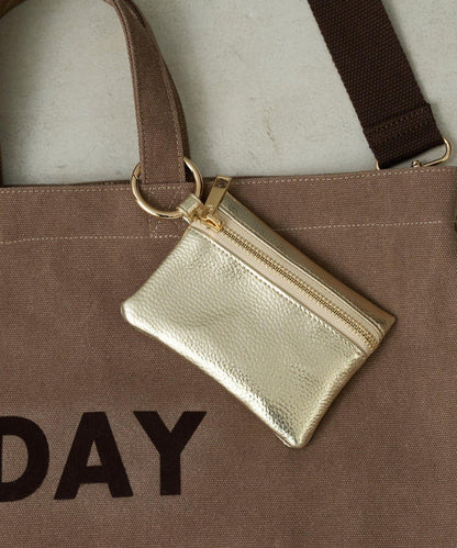 帆布植絨字母托特包