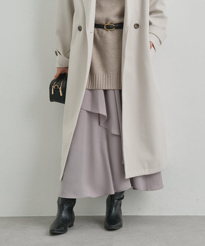 華麗風格不對稱荷葉邊半身裙