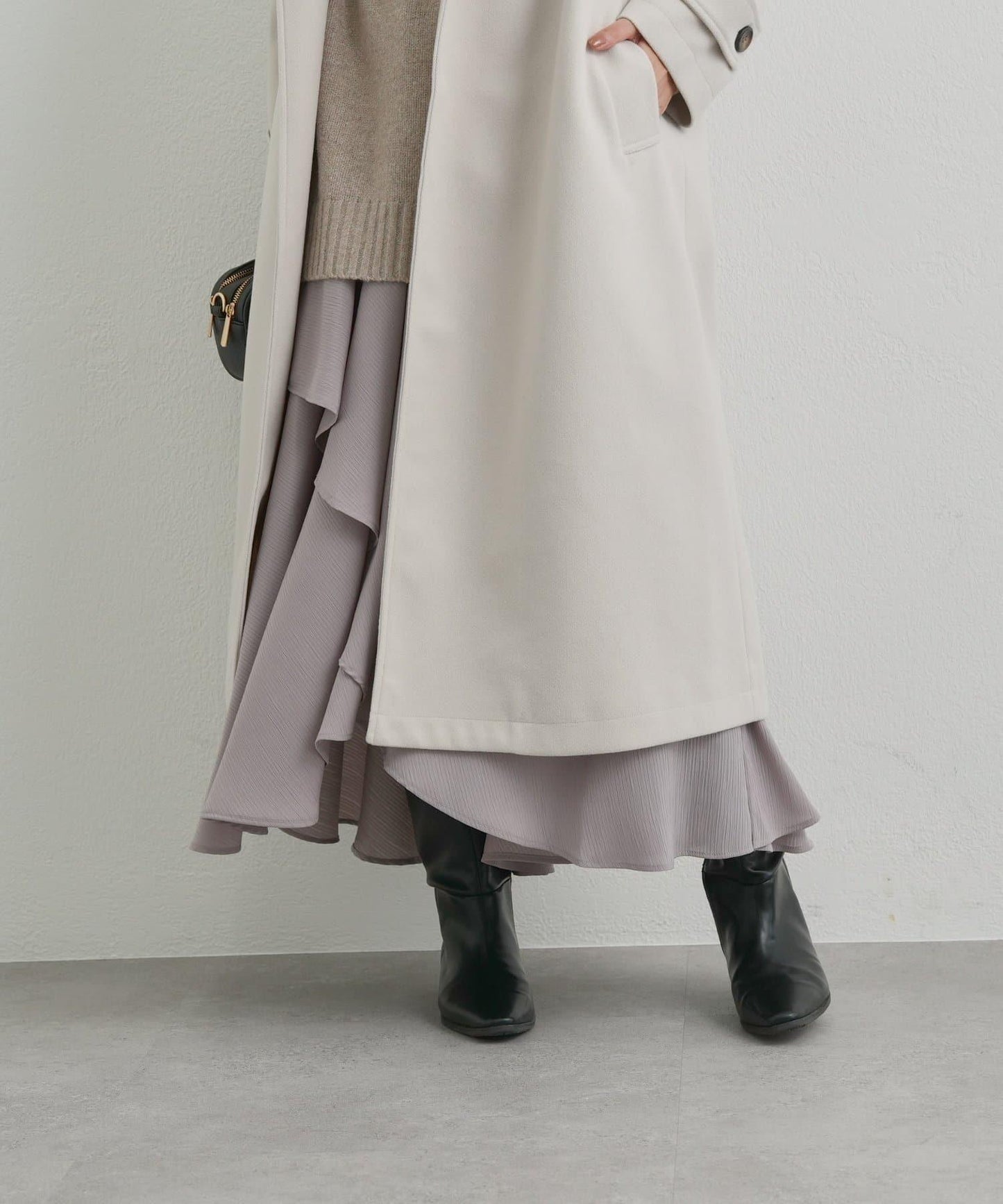 華麗風格不對稱荷葉邊半身裙