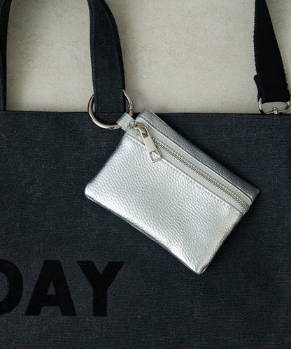 帆布植絨字母托特包