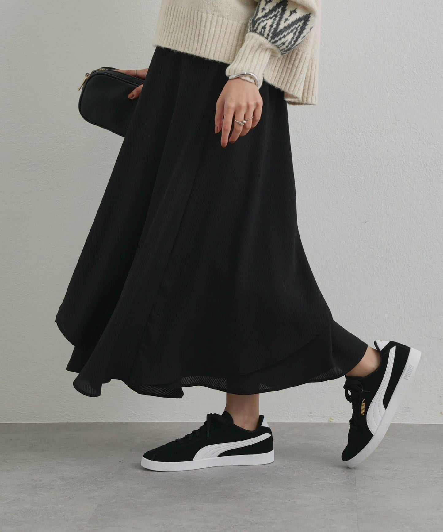 華麗風格不對稱荷葉邊半身裙