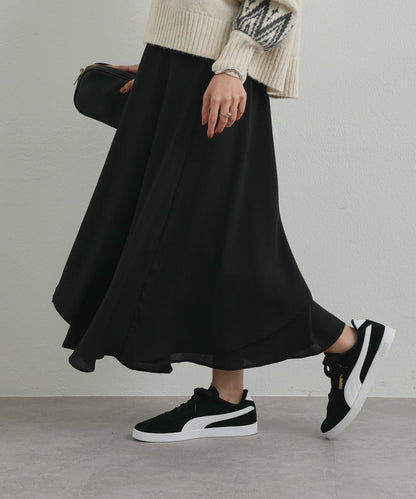 華麗風格不對稱荷葉邊半身裙