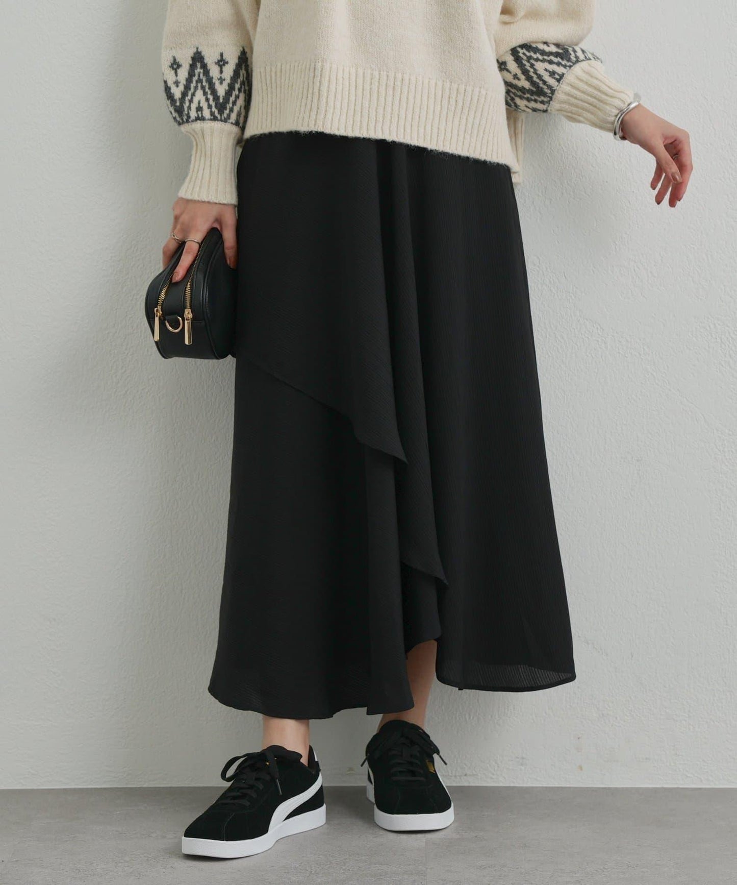 華麗風格不對稱荷葉邊半身裙