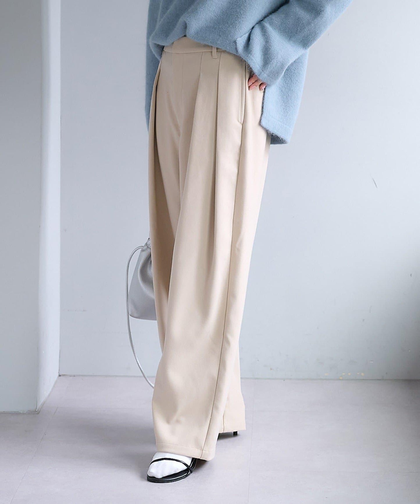 【2尺碼可選/網紅企劃】雙褶加絨西裝褲