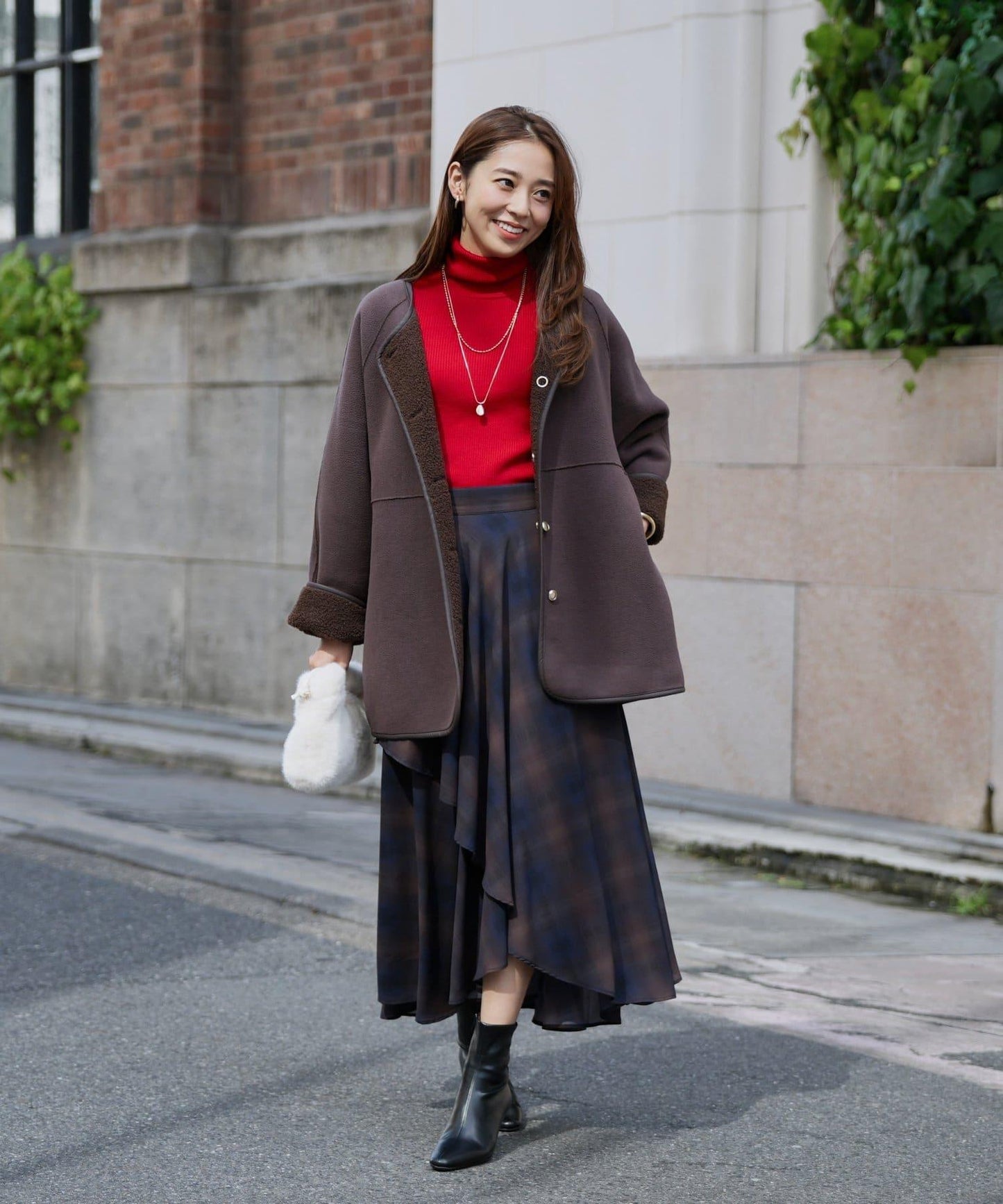 華麗風格不對稱荷葉邊半身裙