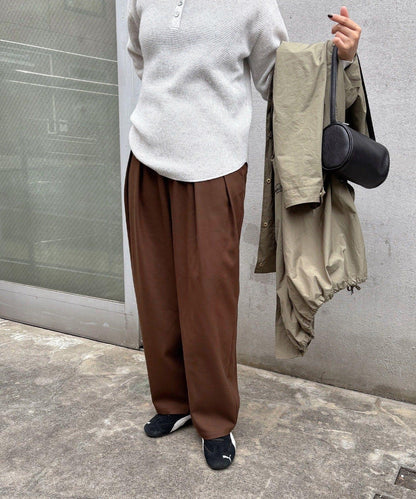 【2尺碼可選/網紅企劃】雙褶加絨西裝褲