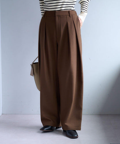 【2尺碼可選/網紅企劃】雙褶加絨西裝褲