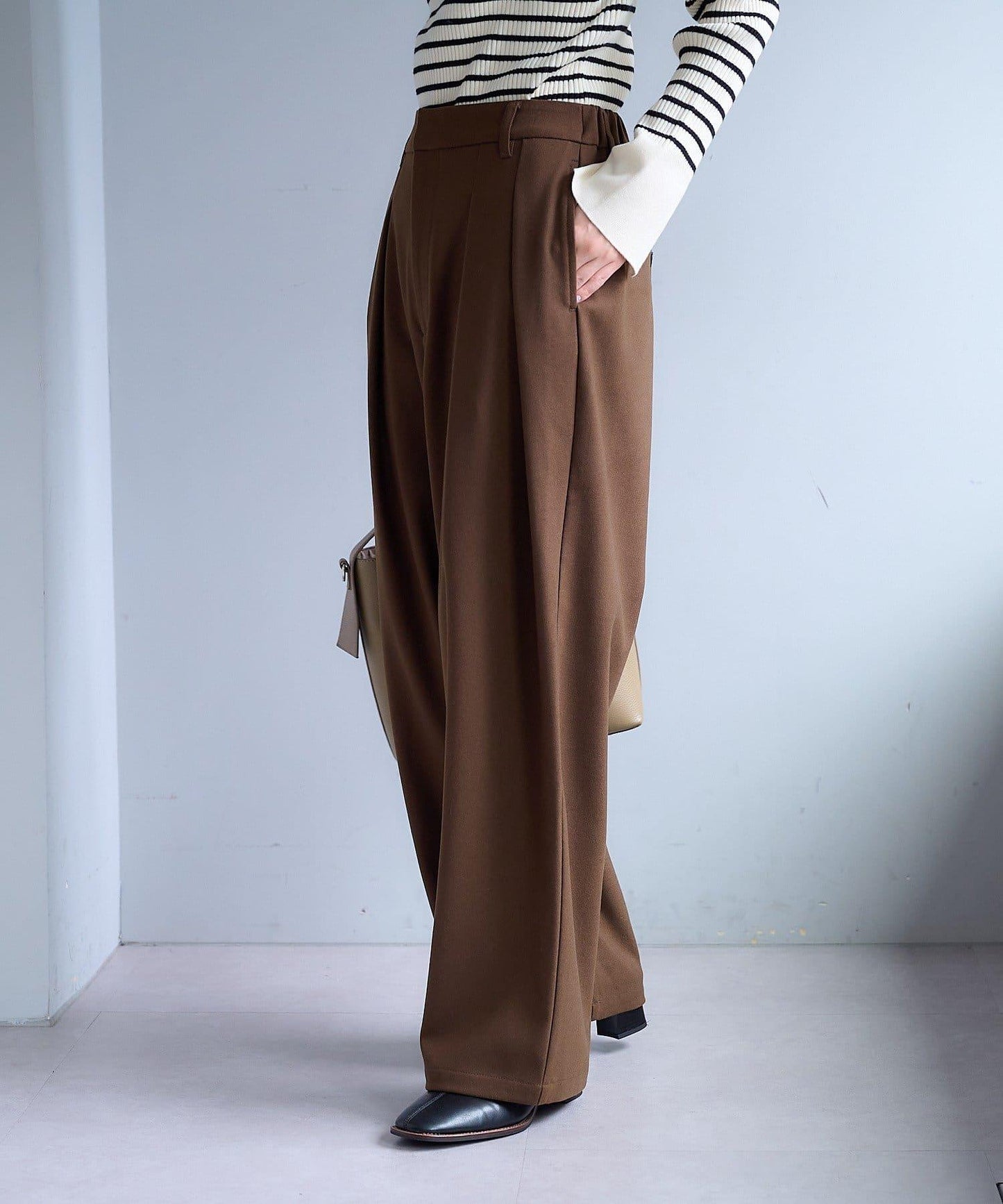 【2尺碼可選/網紅企劃】雙褶加絨西裝褲