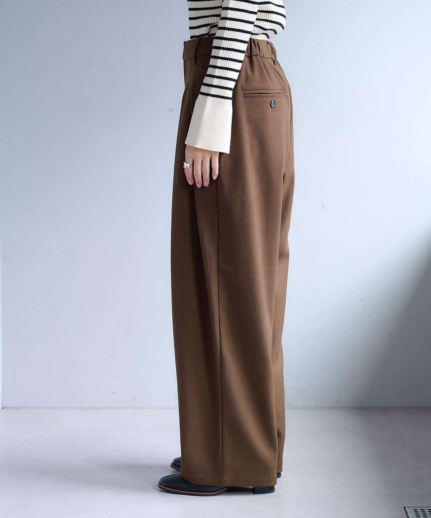 【2尺碼可選/網紅企劃】雙褶加絨西裝褲