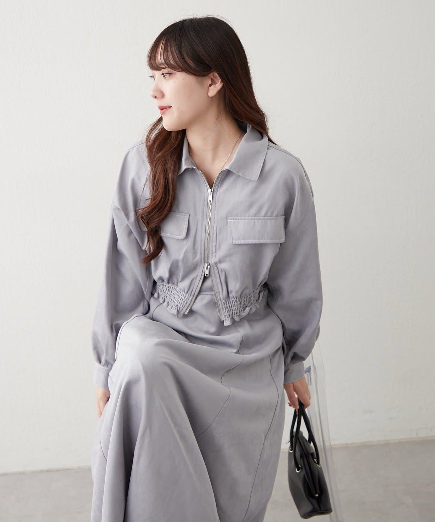 套裝・西裝外套+吊帶連衣裙