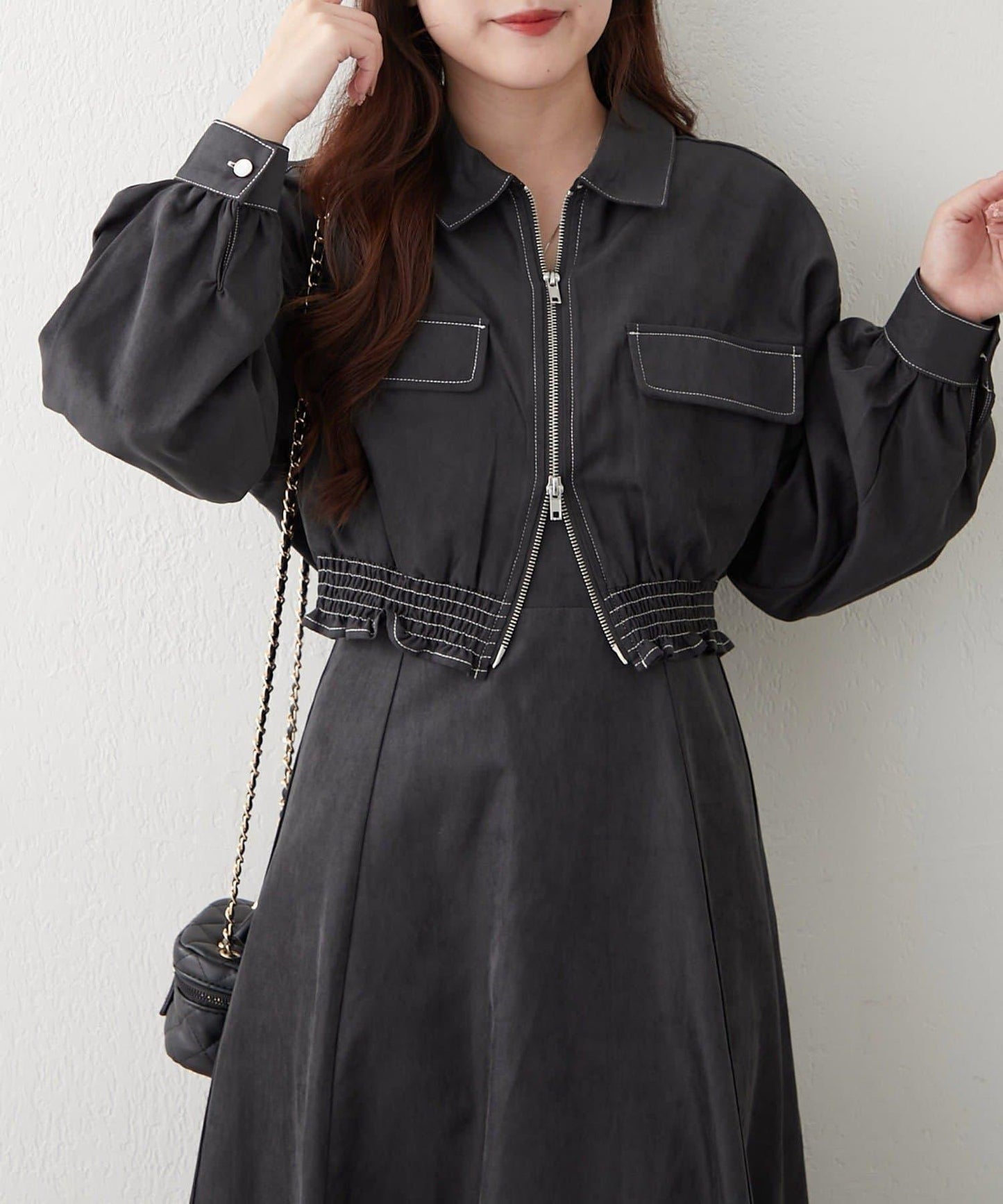 套裝・西裝外套+吊帶連衣裙