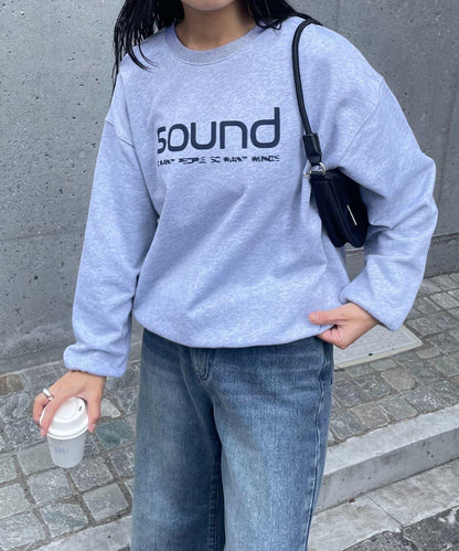 【LEI企畫 / 】加絨SOUND標誌套頭衫