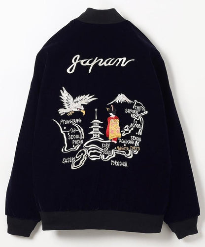 日本特別款可雙面穿刺繡夾克羽絨服 / TAION-JK04JS