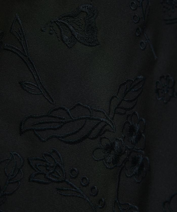 花卉刺繡I型休閒半身裙