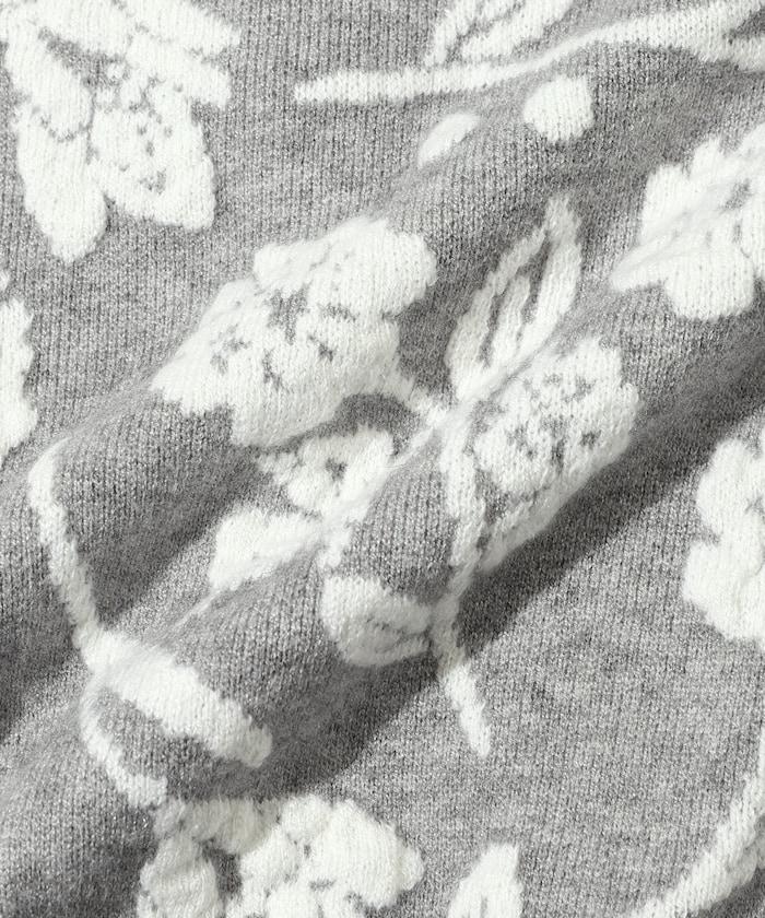 花卉提花針織開衫