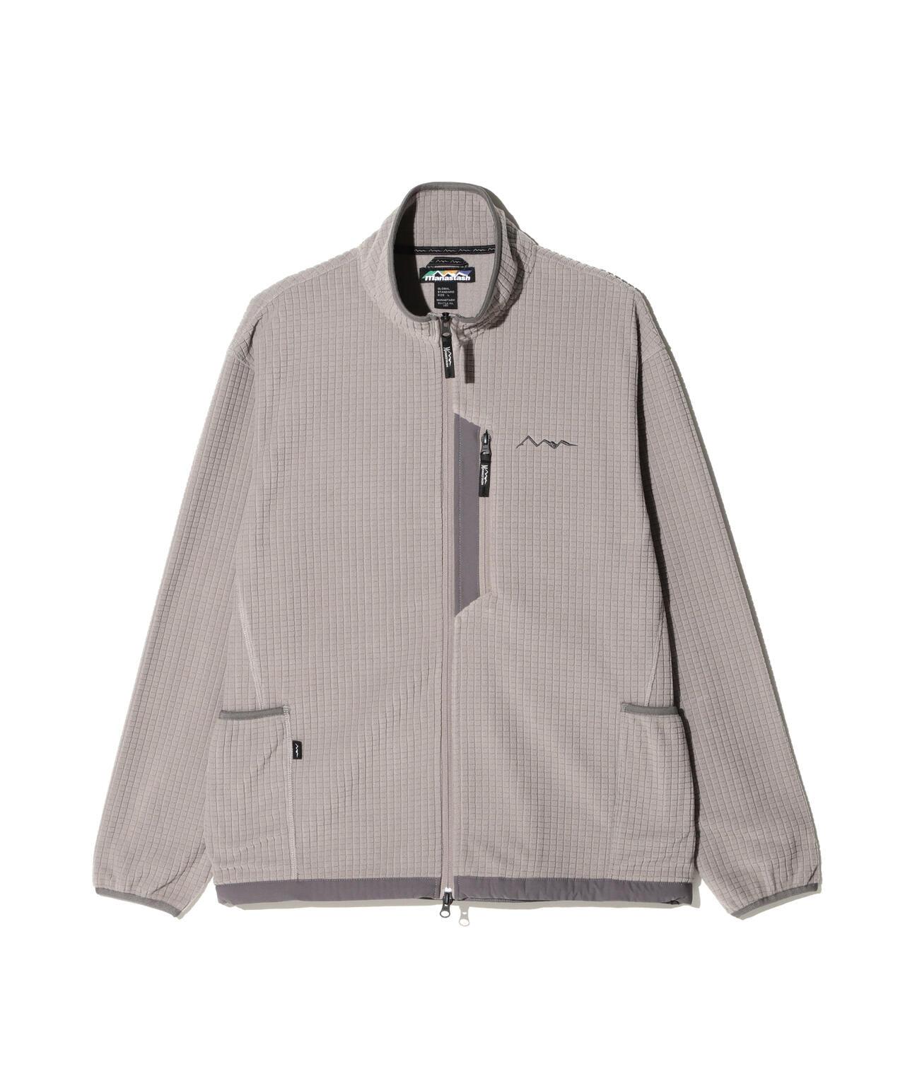 MANASTASH GRID抓絨拉鍊夾克
