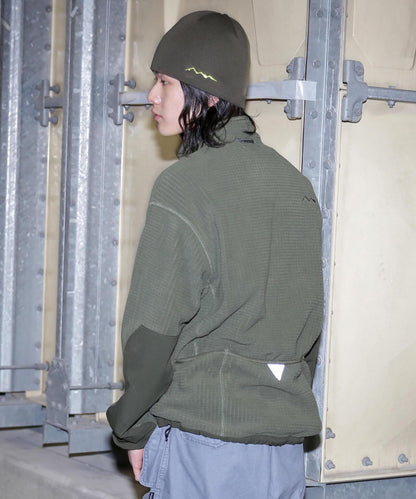 MANASTASH GRID抓絨拉鍊夾克