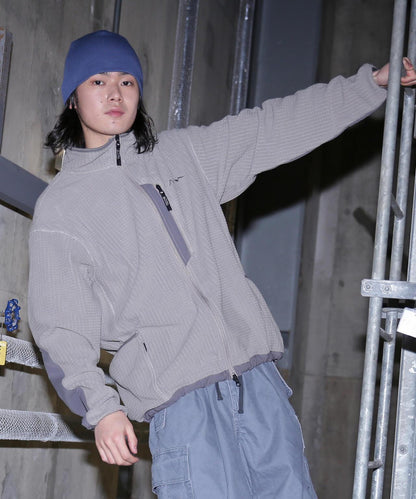 MANASTASH GRID抓絨拉鍊夾克