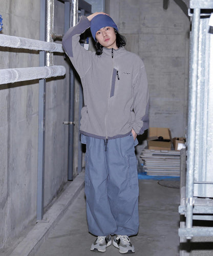 MANASTASH GRID抓絨拉鍊夾克